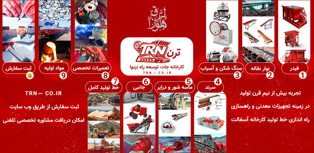 تولید تجهیزات معدن انواع دستگاه خردایش